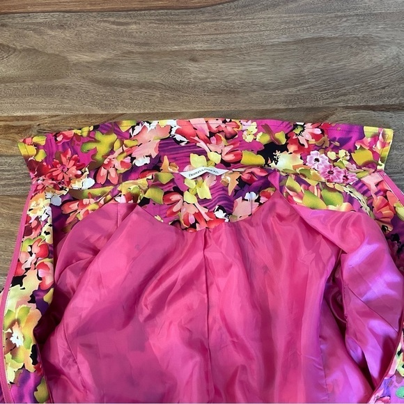 Draper & Damons Spring Abstract Floral Blazer‎ Yellows Pinks Greens sz M - Picture 9 of 9